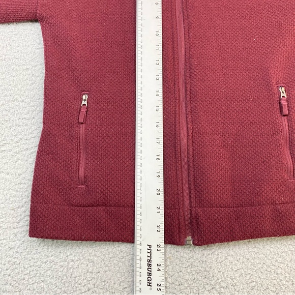 The North Face Red Fleece Full Zip Hoodie Sweater Women’s Size S Small - Picture 5 of 10